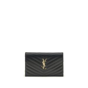 Saint Laurent Black Calf Leather Bos Taurus Shoulder Women's Bag